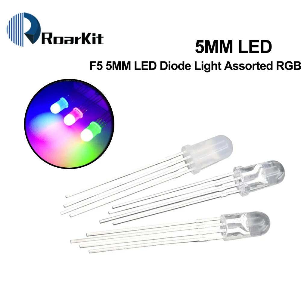 20/100Pcs 4pin 5mm RGB LED common anode