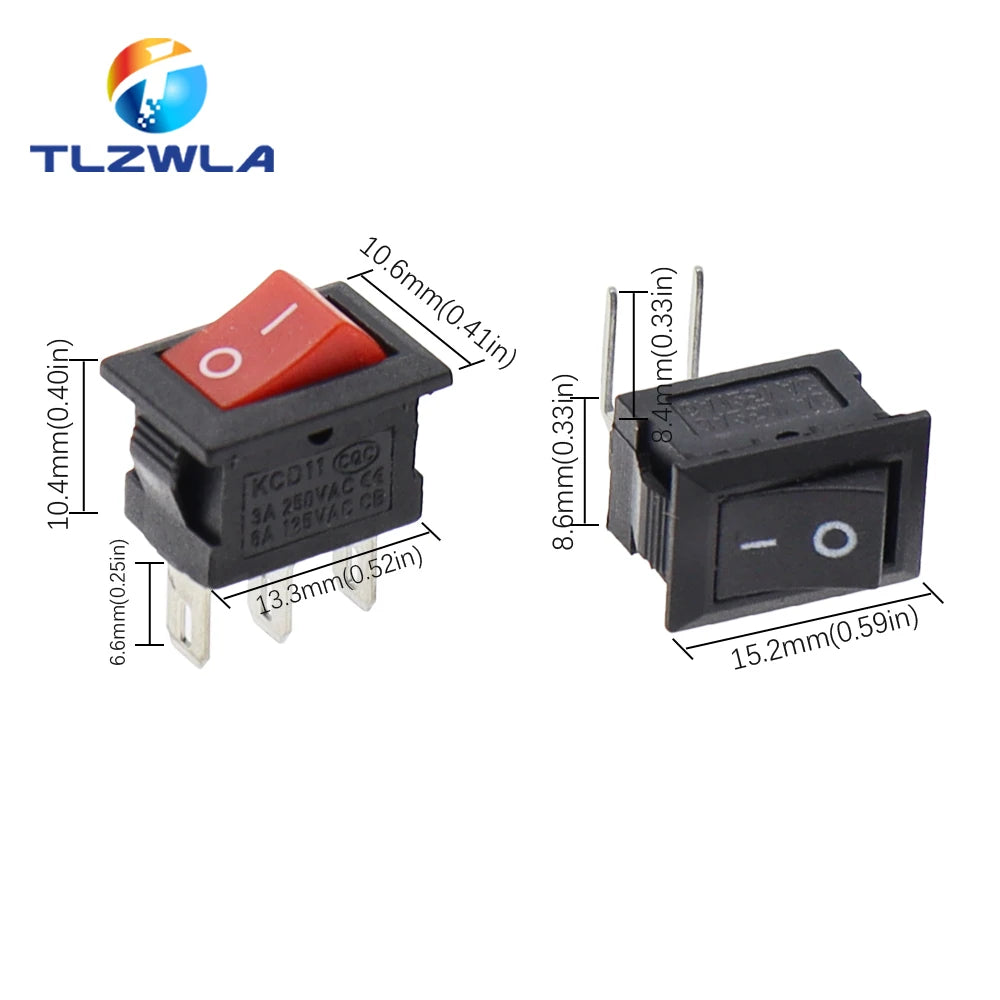 5/10PCS KCD11 Rocker Switch